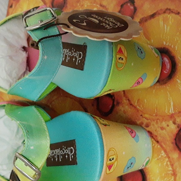 Hot Chocolate Design Chocolaticas Platform Wedge Slingback Sandals PICNIC Sz 8 - Picture 13 of 16